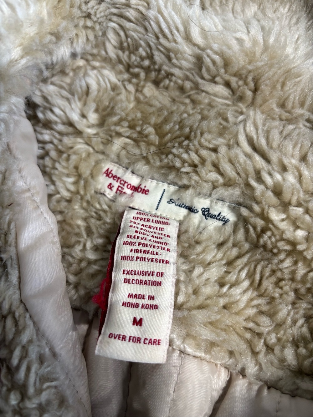 Vintage Y2K Abercrombie & Fitch Sherpa Corduroy Trucker Jacket - Picture 4 of 4